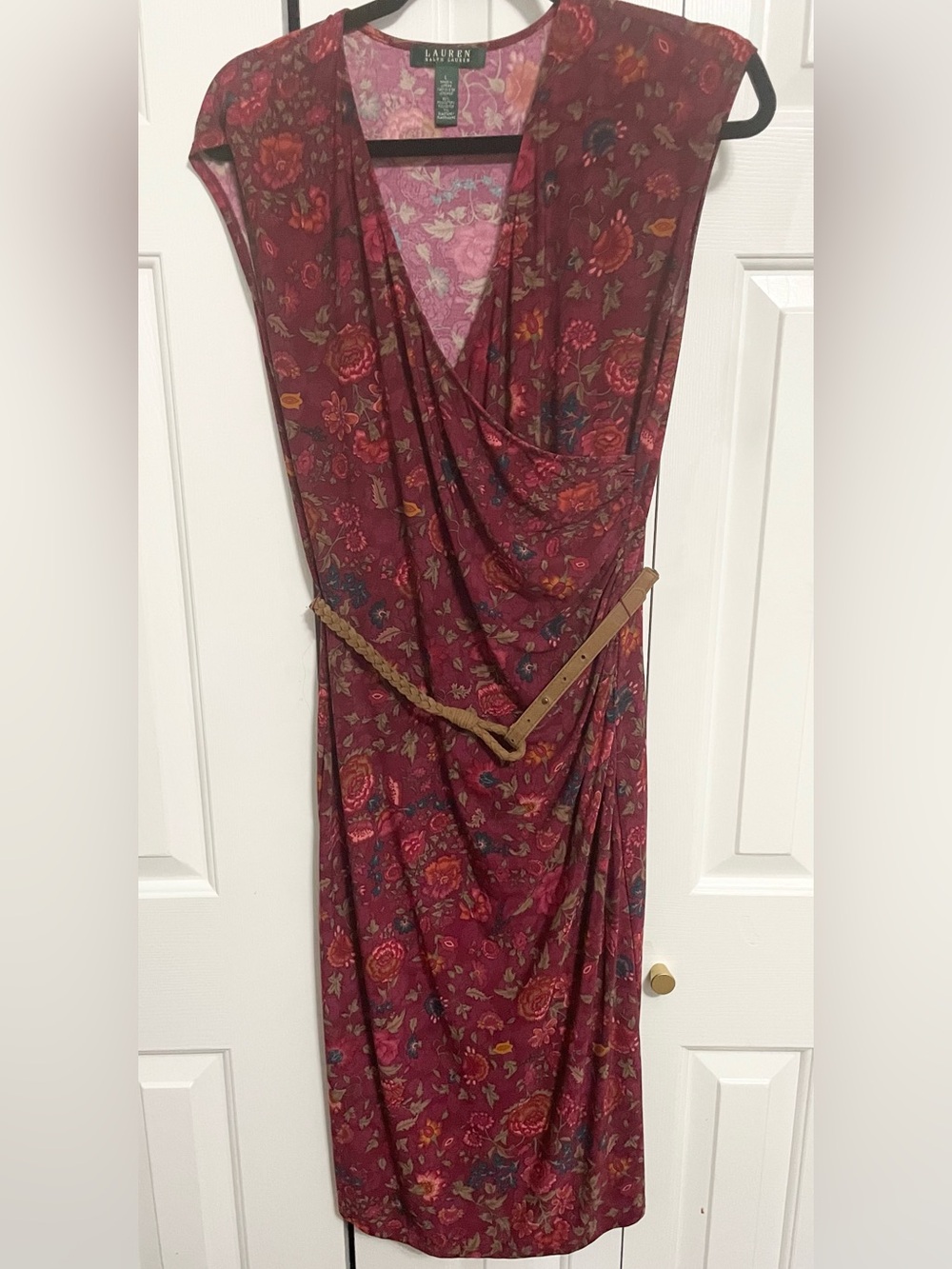 Ralph Lauren Pink Floral Sleeveless Dress
